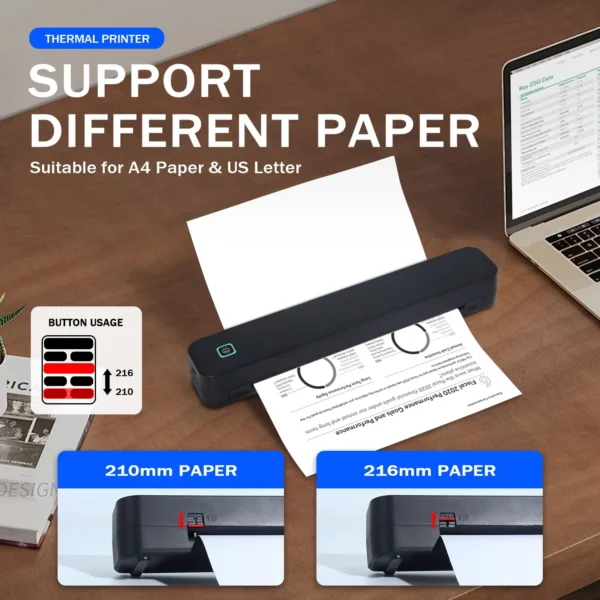 Wireless Portable 8-Inch Thermal Tattoo Printer Includes Transfer Sheets - for Smartphones, PCs, Home, Travel, Office & Creative - Image 4
