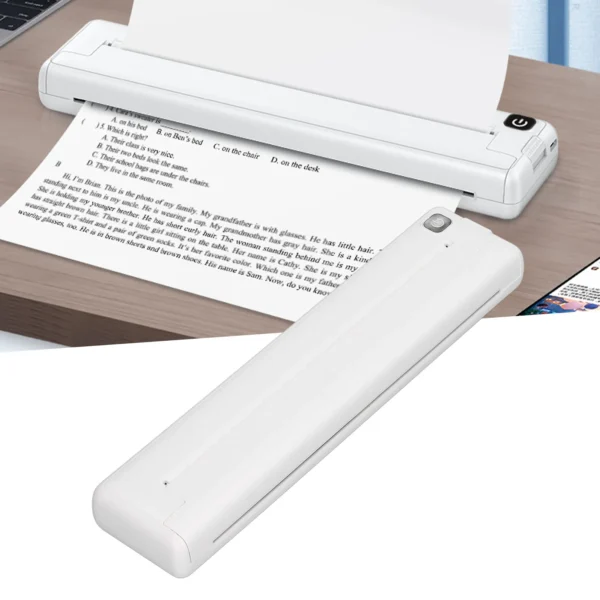 A4 Thermal Printer 200dpi Mini Portable Bluetooth Rechargeable Inkless Thermal Printer for School Inkless Thermal Printer - Image 4