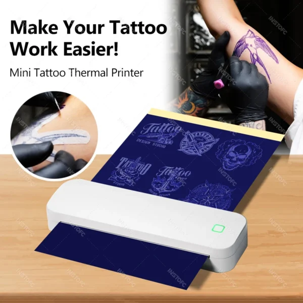 Inkless A4 Portable Thermal Printer Supports A40 Thermal Paper Bluetooth Wireless Mobile Travel Printers for Car & Office Use - Image 3
